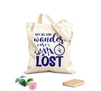 AILOONG Cabane réutilisable Tous ceux qui errent perdus n'inspirent pas la boussole de la phrase tissu épais de 340g/m² Slogan personnalisable