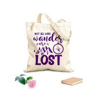 AILOONG Cabane réutilisable Tous ceux qui errent perdus n'inspirent pas la boussole de la phrase tissu épais de 340g/m² Slogan personnalisable