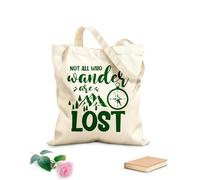 AILOONG Cabane réutilisable Tous ceux qui errent perdus n'inspirent pas la boussole de la phrase tissu épais de 340g/m² Slogan personnalisable