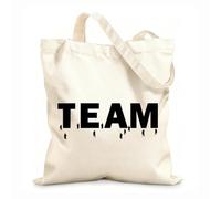 AILOONG Cabane réutilisable travail d'équipe, emploi, personnes, travail de bureau, motivation des affaires tissu épais de 12 oz Slogan personnalisable 31x36cm Moyen