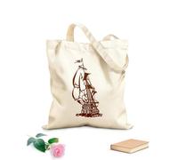 AILOONG Cabane réutilisable Voilier ancien navire de mer naviguant style océanique tissu épais de 340g/m² Slogan personnalisable