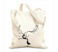 AILOONG Cabanes imprimés haute définition Branches de bonsaï japonais École orientale tissu épais de 12 oz Réutilisable 25x30cm Petit