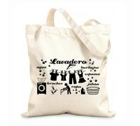 AILOONG Cabanes imprimés haute définition Lessive Mots espagnols Lessive Laver Sécher Lavadero Eau Chiffon Mousse tissu épais de 12 oz Réutilisable 31x36cm Moyen