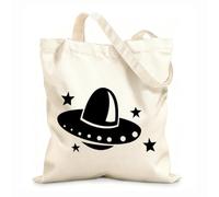 AILOONG Cabanes imprimés haute définition Motif de maison drôle extraterrestre nouvel arrivant espace galaxie ovni tissu épais de 12 oz Réutilisable 35x40cm Grand