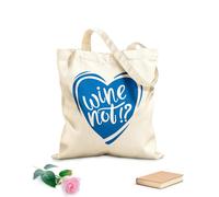 AILOONG Cabanes imprimés haute définition Mots Vin Pas de question Boutique de vin Symbole du cœur tissu épais de 340g/m² Réutilisable