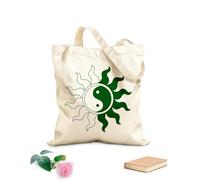 AILOONG Cabanes imprimés haute définition Soleil Yin Yang Zen Asiatique Oriental tissu épais de 340g/m² Réutilisable