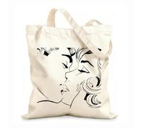 AILOONG Cabanes imprimés haute définition tissu épais de 12 oz Carreau romantique à motif abstrait de baiser, couple maître. Réutilisable 25x30cm Petit