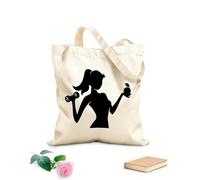 AILOONG Cabanes imprimés haute définition tissu épais de 12 oz Centre de remise en forme Gymnastique féminine Sport Santé Régime Haltère Pomme Réutilisable 25x30cm Petit