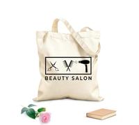AILOONG Cabanes imprimés haute définition tissu épais de 12 oz Logo de salon de beauté, coiffure, sèche-cheveux, ciseaux, peigne Réutilisable 25x30cm Petit