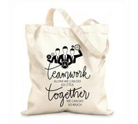 AILOONG Cabanes imprimés haute définition tissu épais de 12 oz Mots de motivation pour le travail d'équipe et l'espace de bureau Réutilisable 31x36cm Moyen