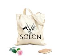 AILOONG Cabanes imprimés haute définition tissu épais de 12 oz Salon de beauté, coiffeur, ciseaux, sèche-cheveux, peigne Réutilisable 25x30cm Petit