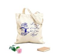 AILOONG Cabanes imprimés haute définition tissu épais de 340g/m² Citations sur la lecture : Je fais partie de tout ce que j’ai lu. Salle de lecture, bibliothèque Réutilisable