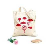 AILOONG Cabanes imprimés haute définition tissu épais de 340g/m² Montgolfière pour bébé avec des nuages Réutilisable