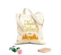 AILOONG Cabanes imprimés haute définition tissu épais de 340g/m² N'arrêtez jamais d'explorer le camping, les tentes et les voyages en pleine nature Réutilisable