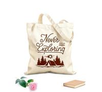 AILOONG Cabanes imprimés haute définition tissu épais de 340g/m² N'arrêtez jamais d'explorer le camping, les tentes et les voyages en pleine nature Réutilisable