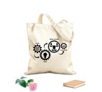 AILOONG Cabanes imprimés haute définition Travail d'équipe au bureau, engrenages de travail, idée de réussite tissu épais de 12 oz Réutilisable 31x36cm Moyen