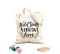 AILOONG Cabanes réutilisables Âmes sauvages, vies vibrantes tissu épais de 12 oz Pliable 35x40cm Grand