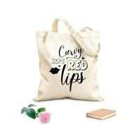 AILOONG Cabanes réutilisables Citations inspirantes sur les hanches voluptueuses et les lèvres rouges tissu épais de 12 oz Pliable 31x36cm Moyen