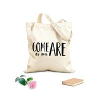 AILOONG Cabanes réutilisables Citations inspirantes « Viens comme tu es » tissu épais de 12 oz Pliable 31x36cm Moyen