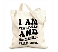 AILOONG Cabanes réutilisables Je suis une créature merveilleuse et admirable. Psaume 139:14 tissu épais de 12 oz Pliable 31x36cm Moyen