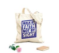 AILOONG Cabanes réutilisables marcher par la foi et non par la vue, citations typographiques, verset biblique, paroles de motivation, affiche chrétienne tissu épais de 340g/m² Pliable