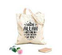 AILOONG Cabanes réutilisables Quand Allah me guidera, je ne serai jamais perdu. Meilleures citations islamiques. tissu épais de 12 oz Pliable 35x40cm Grand