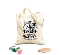 AILOONG Cabanes réutilisables Que votre café vous donne un coup de fouet tissu épais de 12 oz Pliable 25x30cm Petit