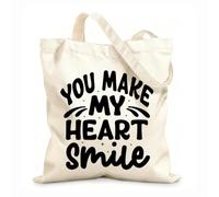 AILOONG Cabanes réutilisables tu fais sourire mon cœur design tissu épais de 12 oz Pliable 35x40cm Grand