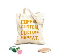 AILOONG café personnalisé médecin répéter Cabane à poignée plate tissu épais de 340g/m² Remplace le cartable