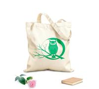 AILOONG Chouette perchée sur une branche d'arbre devant la silhouette de la pleine lune Sacs bandoulière en toile de coton tissu épais de 340g/m² Utilise comme sac à outils