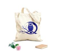 AILOONG Chouette perchée sur une branche d'arbre devant la silhouette de la pleine lune Sacs bandoulière en toile de coton tissu épais de 340g/m² Utilise comme sac à outils