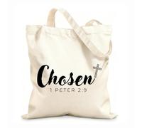 AILOONG Citation chrétienne choisie : 1 Pierre Cabanes réutilisables tissu épais de 12 oz Pliable 25x30cm Petit