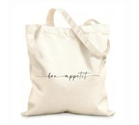 AILOONG Citation de Bon Appétit Cabanes réutilisables tissu épais de 12 oz Pliable 25x30cm Petit