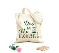 AILOONG Citation inspirante sur la vie : Vivez l'instant présent, chez vous Cabane en toile écrue tissu épais de 340g/m² Utilise comme sac à outils