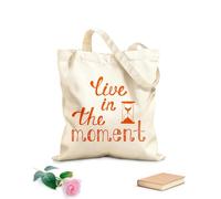 AILOONG Citation inspirante sur la vie : Vivez l'instant présent, chez vous Cabane en toile écrue tissu épais de 340g/m² Utilise comme sac à outils