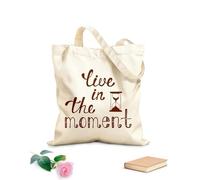 AILOONG Citation inspirante sur la vie : Vivez l'instant présent, chez vous Cabane en toile écrue tissu épais de 340g/m² Utilise comme sac à outils