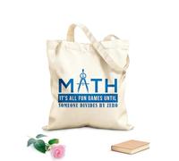 AILOONG Citation mathématique amusante - Phrase scolaire - Salle de abane en toile écrue tissu épais de 340g/m² Utilise comme sac à outils