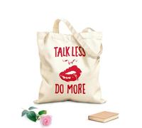 AILOONG Citation « Parlez moins, agissez plus » : un attrait pour les piercings aux lèvres des filles Cabane en toile écrue tissu épais de 340g/m² Utilise comme sac à outils