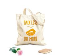 AILOONG Citation « Parlez moins, agissez plus » : un attrait pour les piercings aux lèvres des filles Cabane en toile écrue tissu épais de 340g/m² Utilise comme sac à outils