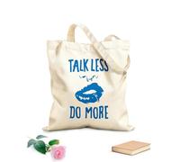 AILOONG Citation « Parlez moins, agissez plus » : un attrait pour les piercings aux lèvres des filles Cabane en toile écrue tissu épais de 340g/m² Utilise comme sac à outils