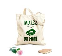 AILOONG Citation « Parlez moins, agissez plus » : un attrait pour les piercings aux lèvres des filles Cabane en toile écrue tissu épais de 340g/m² Utilise comme sac à outils