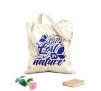 AILOONG citation se perdre dans la nature Sac en toile à fond renforcé tissu épais de 340g/m² Utilise comme sac cadeau