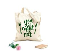 AILOONG Citation sur les couverts : Cuisine : Vous êtes ce que vous mangez Cabane en toile écrue tissu épais de 340g/m² Utilise comme sac à outils