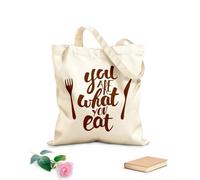 AILOONG Citation sur les couverts : Cuisine : Vous êtes ce que vous mangez Cabane en toile écrue tissu épais de 340g/m² Utilise comme sac à outils
