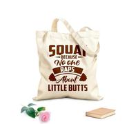 AILOONG Citations de gym : Squat, parce que personne ne rappe à ce sujet Sacs bandoulière en toile de coton tissu épais de 340g/m² Utilise comme sac à outils