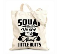 AILOONG Citations de gym : Squat, parce que personne ne rappe à ce sujet Sacs bandoulière en toile de coton tissu épais de 12 oz Utilise comme sac à outils 35x40cm Grand