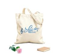 AILOONG e l'amour musicale, notes de musique, mélodie Sac de courses en toile de coton tissu épais de 340g/m² Utilise comme sac cadeau