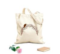 AILOONG Corbeau perché sur des branches d'arbre dénudées, style gothique Sac de courses en toile de coton tissu épais de 340g/m² Utilise comme sac cadeau