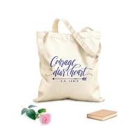 AILOONG Courage, cher cœur, C.S. Lewis, citations pour enfants, maison de filles Sac cadeau pour bouteille de vin en toile tissu épais de 340g/m² S'accorde avec les vêtements