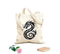 AILOONG dragons traditionnels chinois, icônes du Nouvel An chinois Cabane à poignée plate tissu épais de 12 oz Remplace le cartable 35x40cm Grand